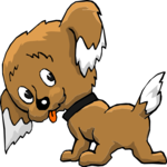 Puppy - Rear View Clip Art