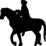 Man on Horse 2 Clip Art