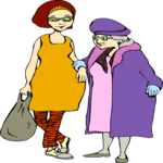 Lady & Older Woman Clip Art