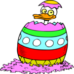 Duck in Easter Egg 3 Clip Art