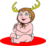 Baby - Reindeer Clip Art
