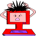 Computer - Shocked Clip Art