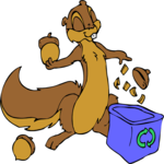 Recycling - Squirrel Clip Art