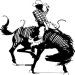 Bucking Horse 08 Clip Art