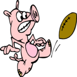 Football - Pig 3 Clip Art