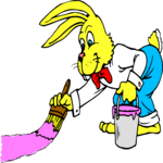 Bunny Painting 2 Clip Art