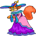 Fox Wearing Dress 2 Clip Art