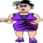 Woman in Purple Clip Art