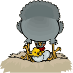 Hen - Rear Clip Art