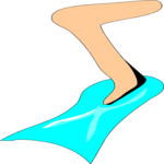 Foot in Flipper 1 Clip Art