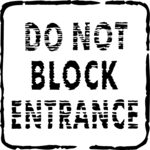 Do Not Block Entrance 1 Clip Art