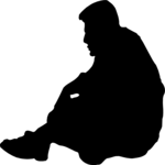 Man Sitting 1 Clip Art