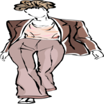 Woman in Suit 01 Clip Art