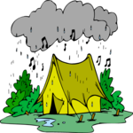 Camping in Rain