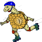 Tortoise Skating Clip Art