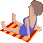 Sunbathing 28 Clip Art