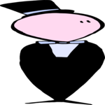 Formal Man Looking Clip Art