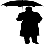 Man with Umbrella 3 Clip Art