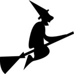 Witch Flying 05 Clip Art
