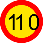 Speed 110 km 2 Clip Art