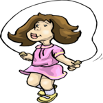 Girl Jumping Rope 1 Clip Art