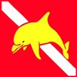 Flag - Dolphin Clip Art