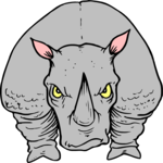 Rhino - Charging Clip Art