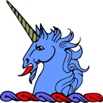 Unicorn - Head 1 Clip Art