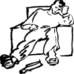 Man in Chair Clip Art