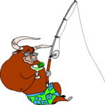 Fishing - Bull 4 Clip Art