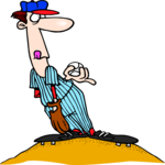 Baseball - Pitcher 06 Clip Art