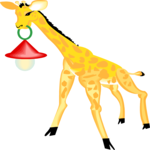 Giraffe with Lantern Clip Art