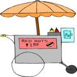 Hot Dog Cart 2 Clip Art