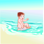 Baby in Water 1