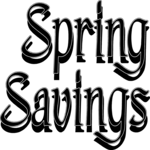 Spring Savings Clip Art