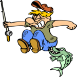 Fish Biting Back Clip Art