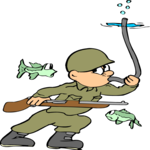 Soldier Underwater Clip Art