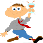 Man Drinking 2 Clip Art