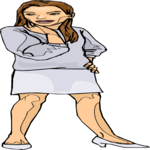 Girl in Skirt 3 Clip Art