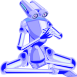 Robot Sitting 3 Clip Art