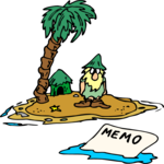 Memo on Island Clip Art