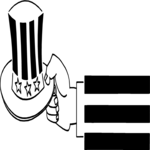 Uncle Sam's Arm & Hat Clip Art