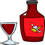 Wine & Glass 13 Clip Art