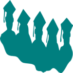 Graduates - Silhouette Clip Art