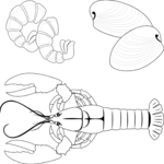 Seafood Collage 2 Clip Art