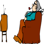 Watching Television 2 Clip Art