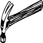 Hammer - Wooden Clip Art