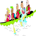 Canoeing 03 Clip Art