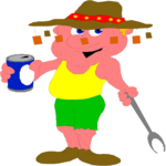 Man with Beer Clip Art