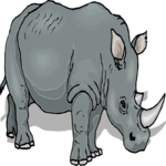 Rhino 12 Clip Art